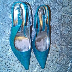 suecomma bonnis blue , snake skin shoe size 39